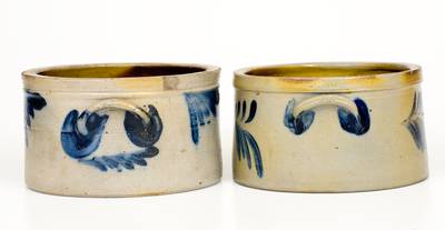 Lot of Two: Attrib. Richard Remmey, Philadelphia, PA Stoneware Butter Crocks