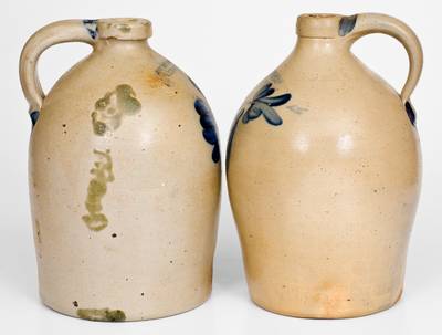 Lot of Two: COWDEN & WILCOX / HARRISBURG, Pennsylvania Stoneware Jugs