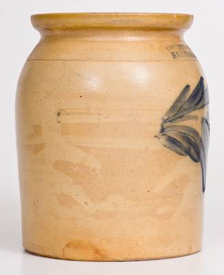 1 Gal. COWDEN & WILCOX / HARRISBURG, PA Stoneware Jar with Floral Decoration