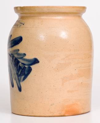 1 Gal. COWDEN & WILCOX / HARRISBURG, PA Stoneware Jar with Floral Decoration