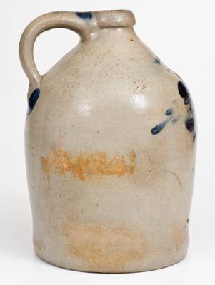 1 Gal. COWDEN & WILCOX / HARRISBURG, PA Stoneware Jug with Floral Decoration