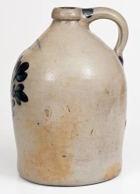 1 Gal. COWDEN & WILCOX / HARRISBURG, PA Stoneware Jug with Floral Decoration