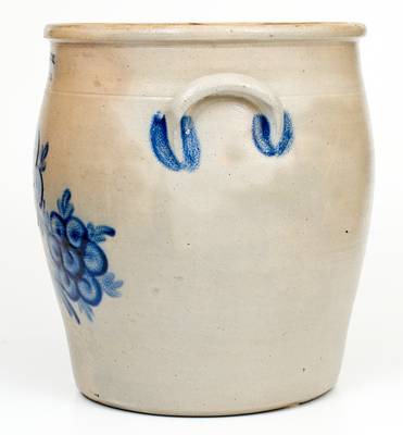 Outstanding 5 Gal. COWDEN & WILCOX / HARRISBURG, PA Stoneware Jar with Exuberant Decoration