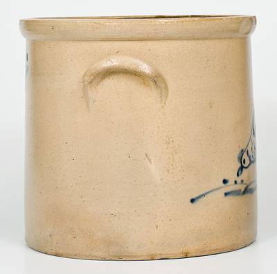 Rare NEW YORK STONEWARE CO. Crock with Two-Sided Decoration incl. Pecking Chicken