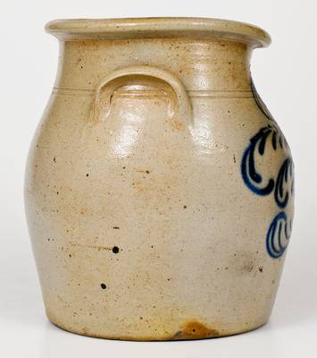 EDMANDS & CO., Charlestown, MA Stoneware Jar with Slip-Trailed Decoration