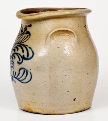 EDMANDS & CO., Charlestown, MA Stoneware Jar with Slip-Trailed Decoration