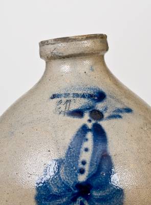 JORDAN, NY Ovoid Stoneware Jug with Floral Decoration