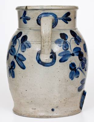 Exceptional 4 Gal. Baltimore Stoneware Water Cooler w/ Profuse Cobalt Floral Decoration