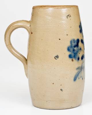 Rare Stoneware Mug with Floral Decoration attrib. William Macquoid, Manhattan