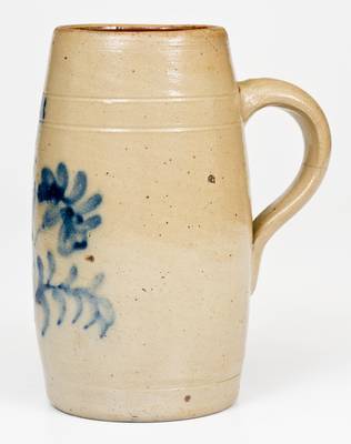 Rare Stoneware Mug with Floral Decoration attrib. William Macquoid, Manhattan