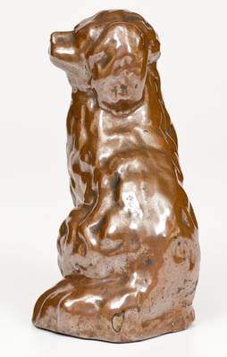 Very Rare Stoneware Spaniel Inscribed