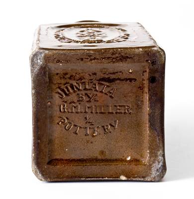 Extremely Rare and Important JUNIATA POTTERY BY G.M. MILLER Redware Jar, Newport, Perry County, PA