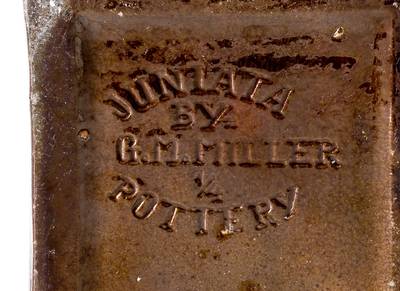 Extremely Rare and Important JUNIATA POTTERY BY G.M. MILLER Redware Jar, Newport, Perry County, PA
