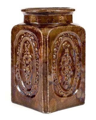 Extremely Rare and Important JUNIATA POTTERY BY G.M. MILLER Redware Jar, Newport, Perry County, PA