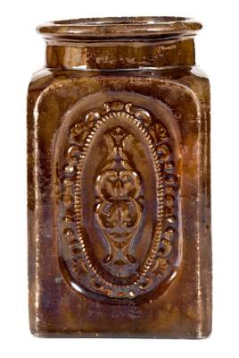 Extremely Rare and Important JUNIATA POTTERY BY G.M. MILLER Redware Jar, Newport, Perry County, PA