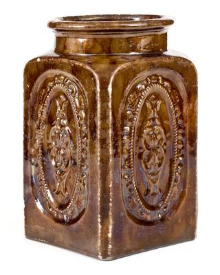 Extremely Rare and Important JUNIATA POTTERY BY G.M. MILLER Redware Jar, Newport, Perry County, PA