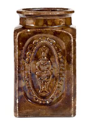 Extremely Rare and Important JUNIATA POTTERY BY G.M. MILLER Redware Jar, Newport, Perry County, PA