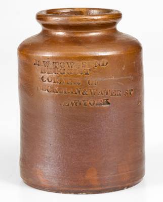 Fine Small-Sized New York City Stoneware Druggist s Jar