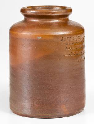Fine Small-Sized New York City Stoneware Druggist s Jar