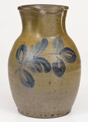 Southwestern Virginia Stoneware Pitcher with Floral Decoration