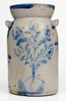 Scarce Baltimore, MD Stoneware Churn w/ Elaborate Decoration attrib. David Parr, Sr., circa 1825