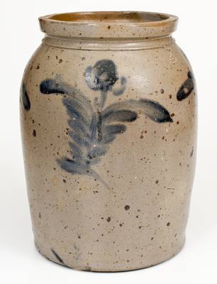 2 Gal. Stoneware Jar with Floral Decoration, Baltimore, MD, circa 1840