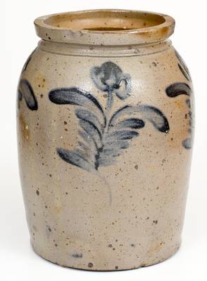 2 Gal. Stoneware Jar with Floral Decoration, Baltimore, MD, circa 1840