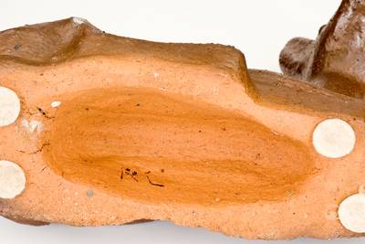 Large-Sized Sewertile Deer Incised "R. L."