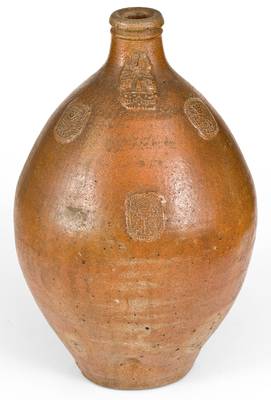 Exceptional Large German Bellarmine / Beardman Stoneware Jug, 16th or 17th century