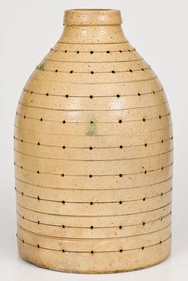 Rare Pierced Stoneware Lye Jar, New York State Origin