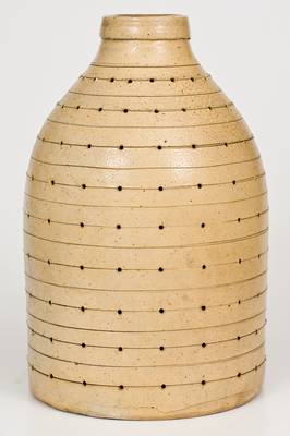 Rare Pierced Stoneware Lye Jar, New York State Origin