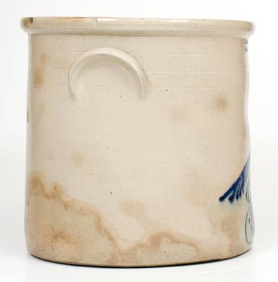 5 Gal. E. & L. P. NORTON / BENNINGTON, VT Stoneware Crock w/ Bird Decoration