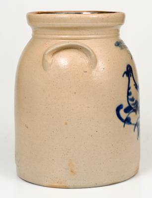 HAXSTUN, OTTMAN & CO. / FORT EDWARD, NY Stoneware Jar w/ Double Bird Design