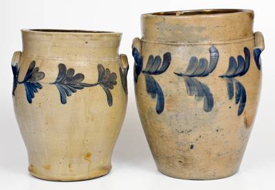 Lot of Two: Stoneware Jars attrib. Richard Remmey, Philadelphia, PA