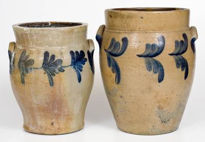 Lot of Two: Stoneware Jars attrib. Richard Remmey, Philadelphia, PA