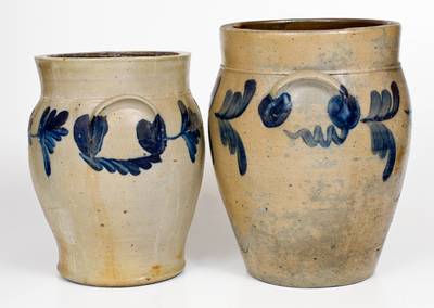 Lot of Two: Stoneware Jars attrib. Richard Remmey, Philadelphia, PA