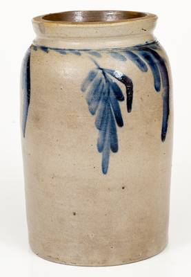 1 Gal. Remmey / Philadelphia Stoneware Jar with Cobalt Decoration