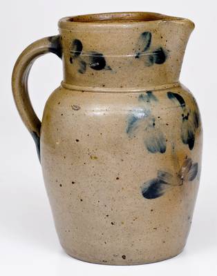 Half-Gallon Baltimore Stoneware Pitcher with Clover Decoration