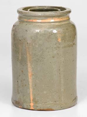 JOHN BELL / WAYNESBORO, Pennsylvania Stoneware Canning Jar w/ Celadon Glaze