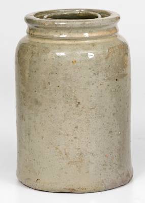 JOHN BELL / WAYNESBORO, Pennsylvania Stoneware Canning Jar w/ Celadon Glaze