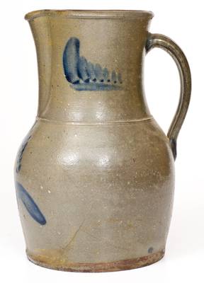 1 Gal. W. H. LEHEW & CO. / STRASBURG, VA Stoneware Pitcher with Floral Decoration