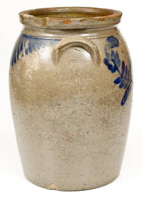 2 Gal. W. H. LEHEW & CO. / STRASBURG, VA Stoneware Jar with Floral Decoration