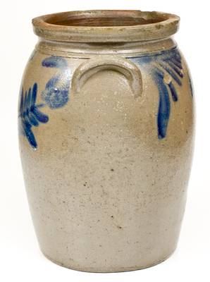 2 Gal. W. H. LEHEW & CO. / STRASBURG, VA Stoneware Jar with Floral Decoration