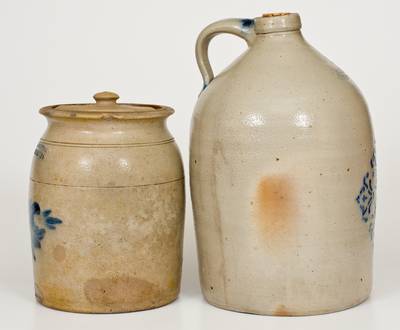 Lot of Two: Cowden Family (Harrisburg, Pennsylvania) Stoneware