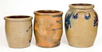 Lot of Three: Pennsylvania Stoneware Jars incl. Southwestern PA and Huntingdon County