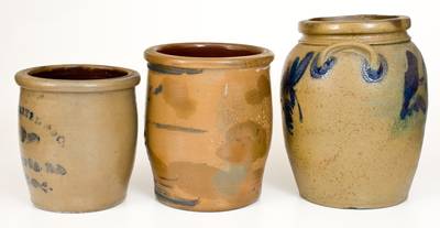 Lot of Three: Pennsylvania Stoneware Jars incl. Southwestern PA and Huntingdon County