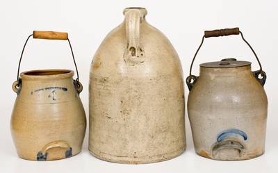 Lot of Three: Assorted American Stoneware incl. Two Batter Pails