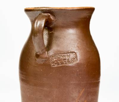 Lot of Two: Albany Slip-Glazed Stoneware incl. BROWN POTTERY Pitcher