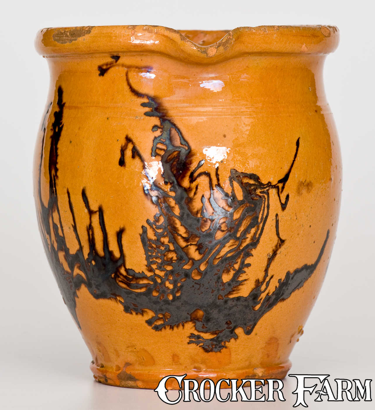 Fine Mocha-Decorated Pennsylvania Redware Pitcher -- Lot 191 -- Fall ...