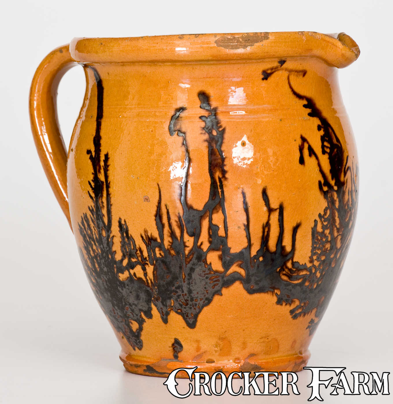 Fine Mocha-Decorated Pennsylvania Redware Pitcher -- Lot 191 -- Fall ...